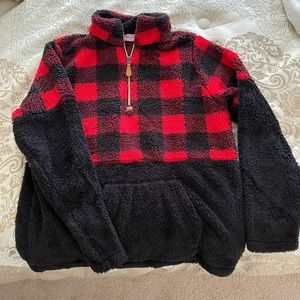 Pink lily quarter zip